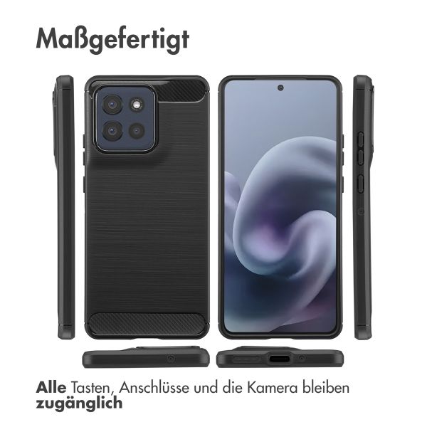 imoshion Brushed Back Cover Motorola Moto G86 - Schwarz