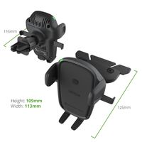 iOttie Easy One Touch Wireless Fast Charging – Handyhalterung für das Auto – Lüftungsgitter und CD-Player – schwarz