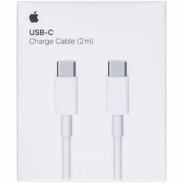 Apple Original USB-C Power Adapter 20 Watt + Original USB-C auf USB-C Ladekabel - 2 Meter - Weiß