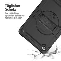 Accezz Robustes Back Cover mit Schultergurt für das Samsung Galaxy Tab A9 Plus - Schwarz