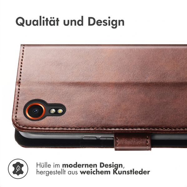 imoshion Luxuriöse Klapphülle Samsung Galaxy Xcover 7 - Dunkelbraun