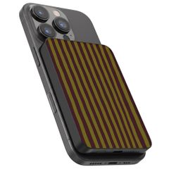 Selencia Vivid Powerbank 5.000 mAh - MagSafe und Qi - Black / Bonbon Stripe Matcha