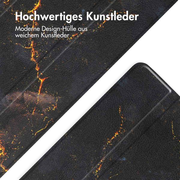 imoshion Design Trifold Klaphülle Apple iPad Mini 7 (2024) / iPad Mini 6 (2021) - Black Marble