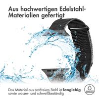 imoshion Mailändische Magnetarmband für die Apple Watch Series 1 bis 10 / SE / Ultra (2) (44/45/46/49 mm) - Größe S - Schwarz