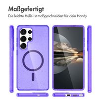 imoshion Sparkle Back Cover mit MagSafe für das Samsung Galaxy S24 Ultra - Glitzer Violett