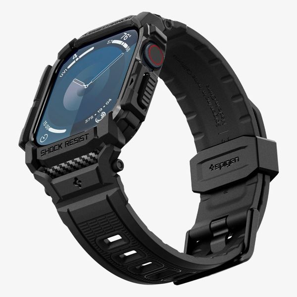 Spigen Rugged Armor™ Hülle für die Apple Watch Series 10 - 46 mm - Matt Schwarz