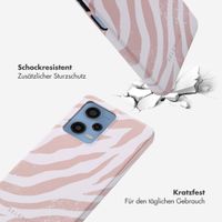 Selencia Vivid Tough Back Cover für das Xiaomi Redmi Note 12 Pro - Colorful Zebra Old Pink