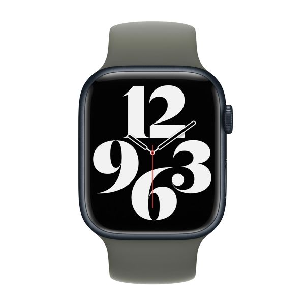 Apple Silikon Solo Loop für das  Apple Watch | 38/40/41/42 mm - Größe 7 - Olive