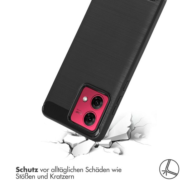 imoshion Brushed Back Cover Motorola Moto G84 - Schwarz
