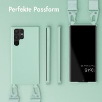Selencia SilikonHülle mit abnehmbarem Band Samsung Galaxy S22 Ultra - Türkis