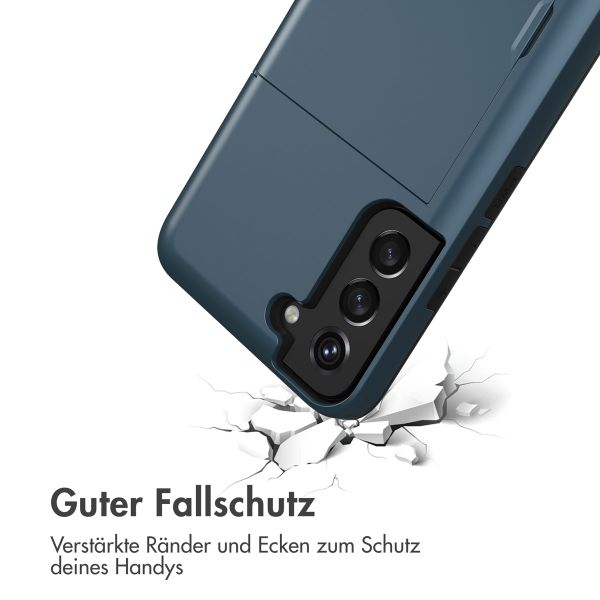 imoshion Backcover mit Kartenfach für das Samsung Galaxy S22 - Dunkelblau