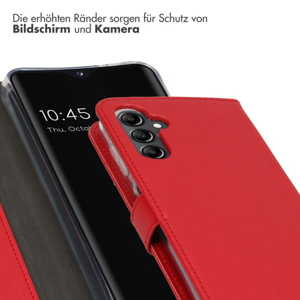 Selencia Echtleder Klapphülle Samsung Galaxy A14 (5G/4G) - Rot