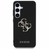Guess 4G Metal Logo Saffiano Backcover Samsung Galaxy S25 - Schwarz
