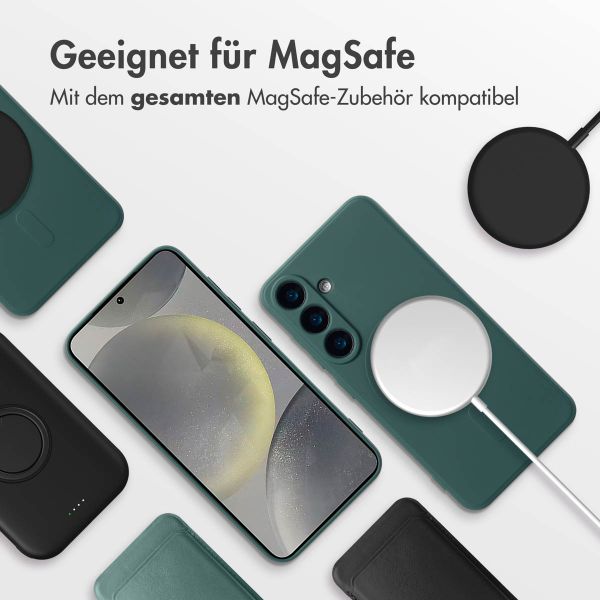imoshion Color Back Cover mit MagSafe für das Samsung Galaxy S25 - Dunkelgrün