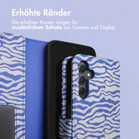 imoshion Design Klapphülle Samsung Galaxy A34 (5G) - White Blue Stripes