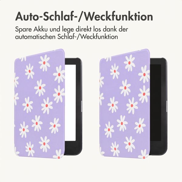 imoshion Design Slim Hard Case Klapphülle Kobo Clara HD - Flowers Distance