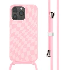 imoshion Silikonhülle design mit Band für das iPhone 14 Pro Max - Retro Pink