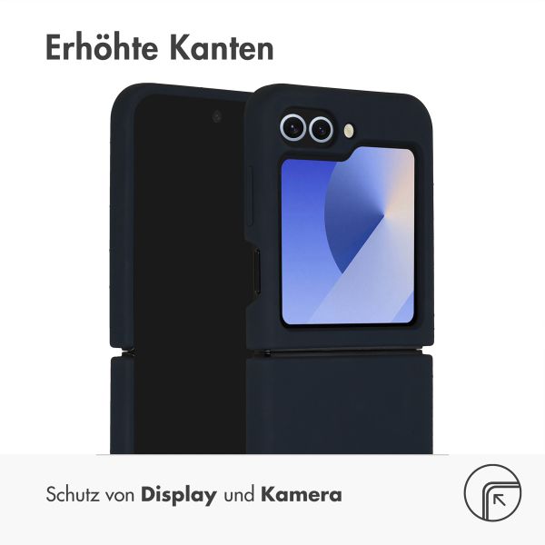 Accezz Liquid Silikoncase für das Samsung Galaxy Z Flip 6 - Dunkelblau