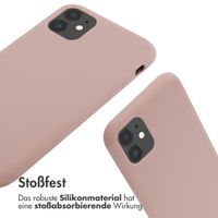 imoshion Silikonhülle mit Band für das iPhone 11 - Sand Pink