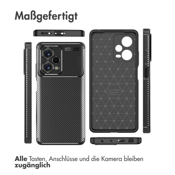 imoshion Carbon-Hülle für das Xiaomi Redmi Note 12 Pro Plus - Schwarz