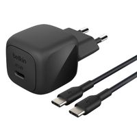Belkin BoostCharge Kompakte USB-C-Ladegerät 45W mit USB-C-auf-USB-C-Kabel - 1 Meter - Schwarz