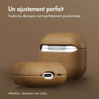 Accezz Echtleder Case  Apple Airpods 4 - Taupe