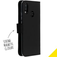 Accezz Schwarzes Wallet TPU Klapphülle für das Huawei P20 Lite