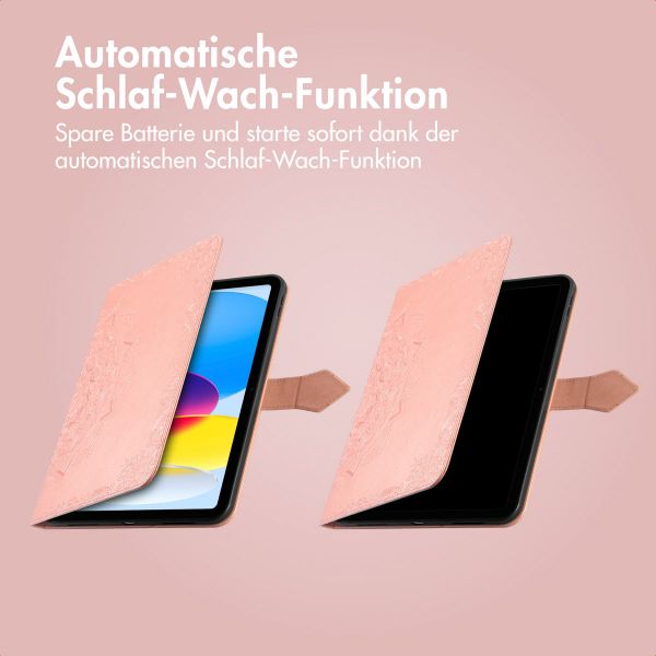 imoshion Mandala Klapphülle Apple iPad 11 (2025) 11 Zoll / iPad 10 (2022) 10.9 Zoll - Rose Gold