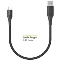 Accezz USB-C- auf USB-Kabel - 0,2 m - Schwarz