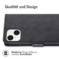 imoshion Luxuriöse Klapphülle für das iPhone 15 Plus - Schwarz