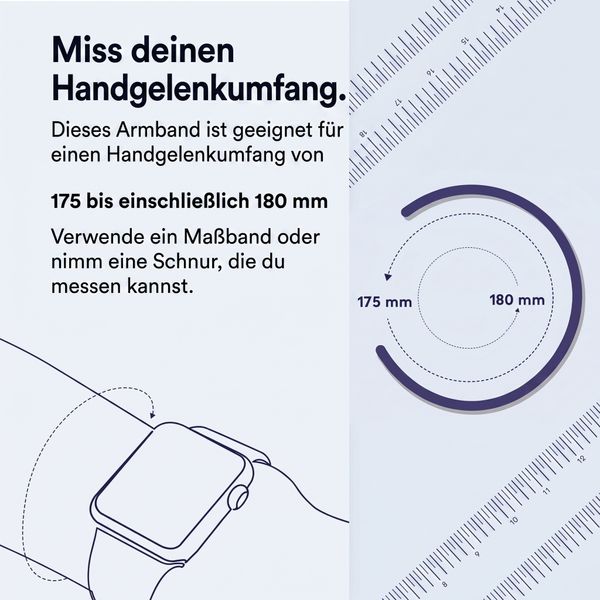 Apple Geflochtenes Solo Loop für  Apple Watch | 44/45/46/49 mm - Größe 8 - Light Blue