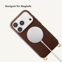 Selencia Rivièra Backcover mit MagSafe mit abnehmbaren Haken Apple iPhone 17 Pro - Choco Brown