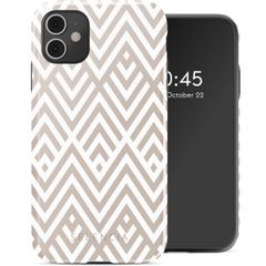 Selencia Vivid Tough Back Cover für das iPhone 11 - Beige Zigzag