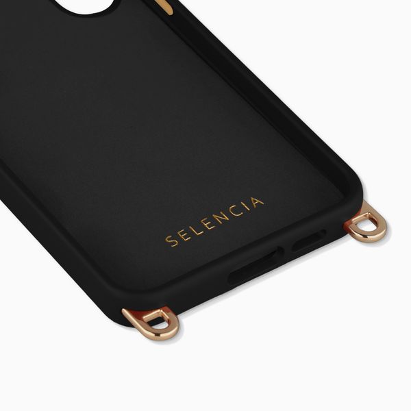 Selencia Rivièra Backcover mit MagSafe mit abnehmbaren Haken Samsung Galaxy S25 FE - Velvet Black