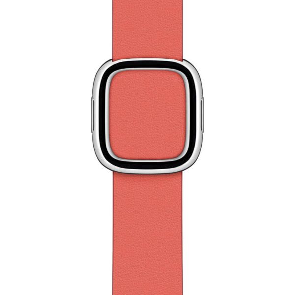 Apple Leather Band Modern Buckle für das  Apple Watch Series 1 t/m 9 / SE (38/40/41 mm) | Series 10 / 11 (42 mm) - Größe M - Pink Citrus