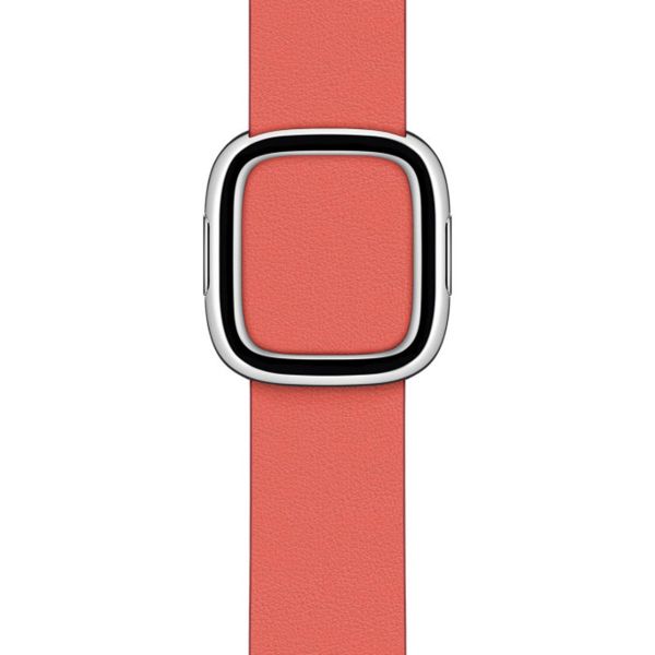 Apple Leather Band Modern Buckle für die Apple Watch Series 1 bis 9 / SE (38/40/41 mm) | Series 10 (42 mm) - Größe M - Pink Citrus