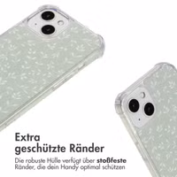 imoshion Design Hülle mit Band Apple iPhone 13 - Smoke Green Flowers