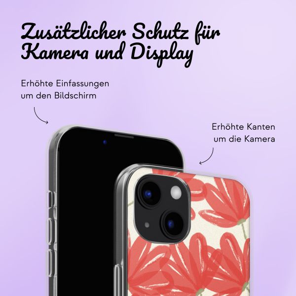 Personalisierte Hülle mit Blumen iPhone 12 (Pro) - Transparent