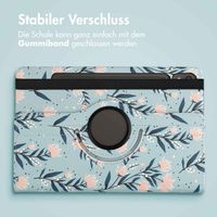 imoshion 360° drehbare Design Klapphülle Samsung Galaxy Tab S9 11.0 Zoll - Flowers