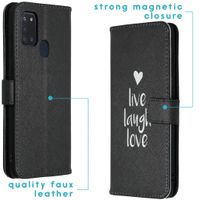 imoshion Design TPU Klapphülle Galaxy A21s - Live Laugh Love