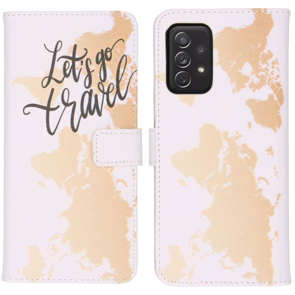 imoshion Design TPU Klapphülle Galaxy A72 - Let's Go Travel White