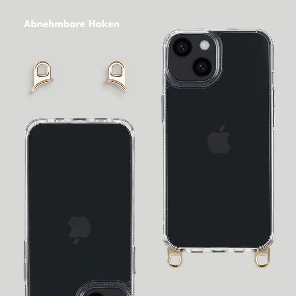 Selencia Back Cover mit abnehmbaren Haken für das iPhone 14 - Transparent