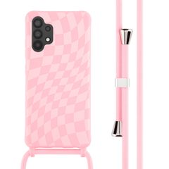 imoshion Silikonhülle design mit Band für das Samsung Galaxy A32 (4G) - Retro Pink