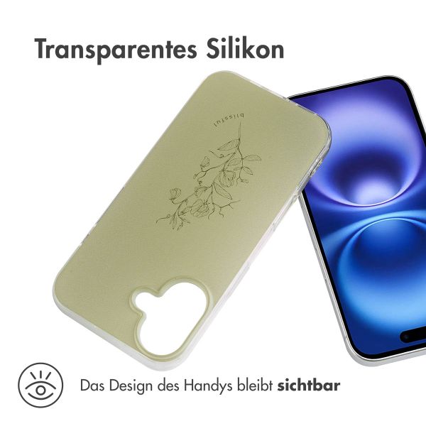 imoshion Design Hülle für das iPhone 16 - Floral Green