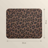 Selencia Sabi Kunstleder-Mauspad - 20 x 24 cm - Mocha Brown