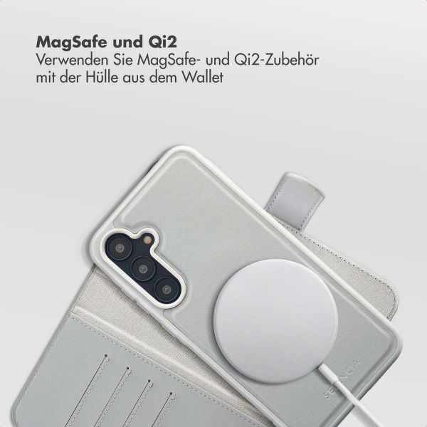 Selencia Olyn Abnehmbare Bookcase mit MagSafe Samsung Galaxy A55 - Grau
