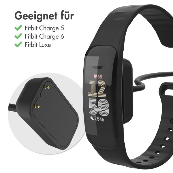 imoshion USB-A-Ladekabel für Fitbit Charge 6 / Charge 5 / Luxe - 1 Meter