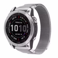imoshion QuickFit® Milanese Armband -   Garmin 22 mm Anschluss - Größe L/XL - Silber