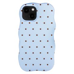 Selencia Vivid Wavy Backcover mit MagSafe Apple iPhone 14 / 13 - Happy Dots Digital Sky