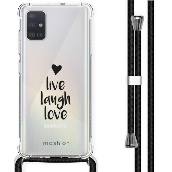 imoshion Design Hülle mit Band für das Samsung Galaxy A51 - Live Laugh Love